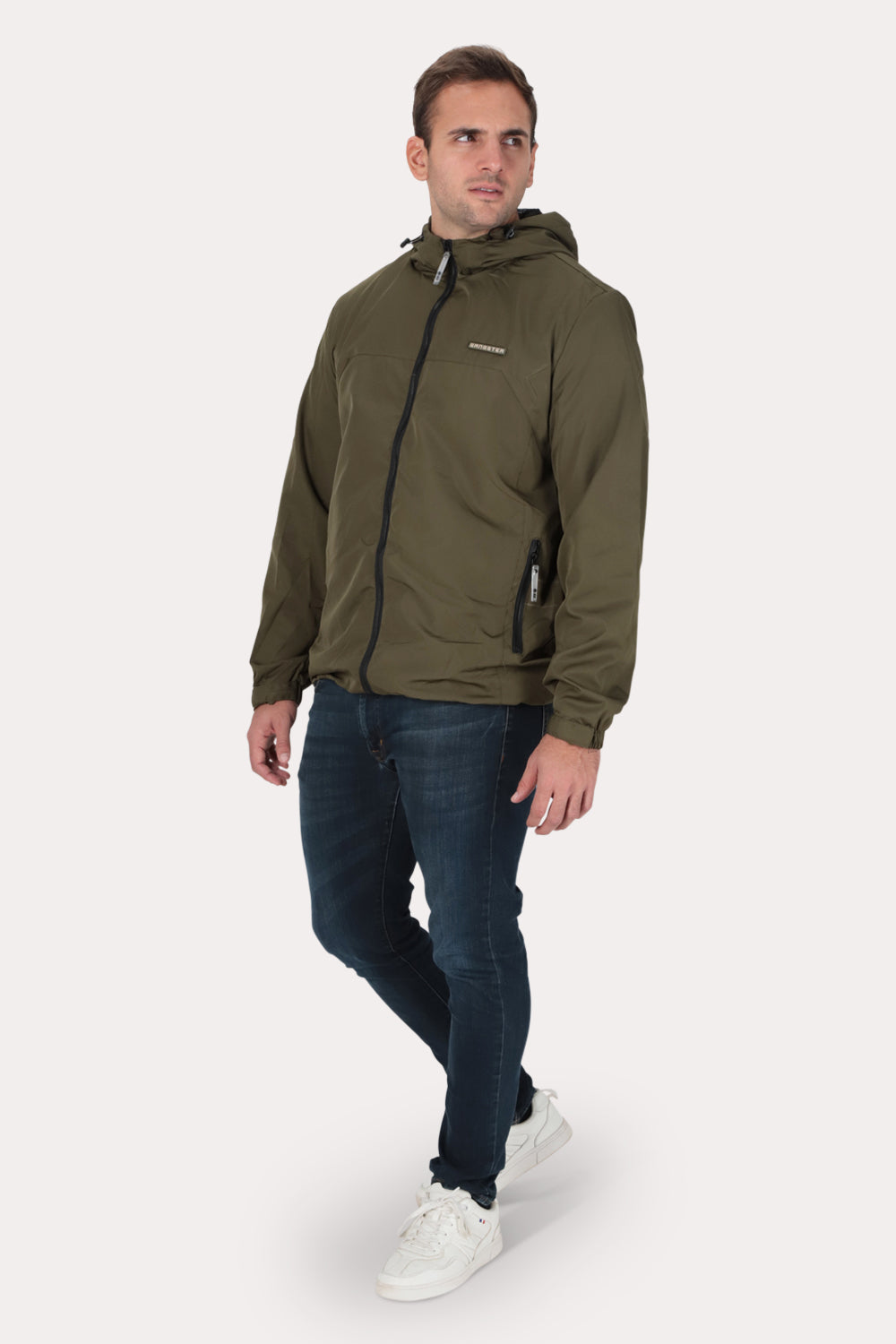 Plus Cortaviento Chill Verde Oliva Oscuro Gangster-4