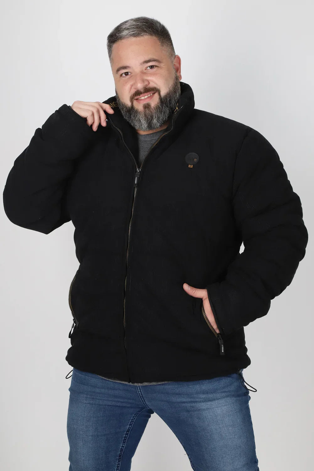 Plus Chaqueta Cotele Chicago Negro Gangster - Gangster