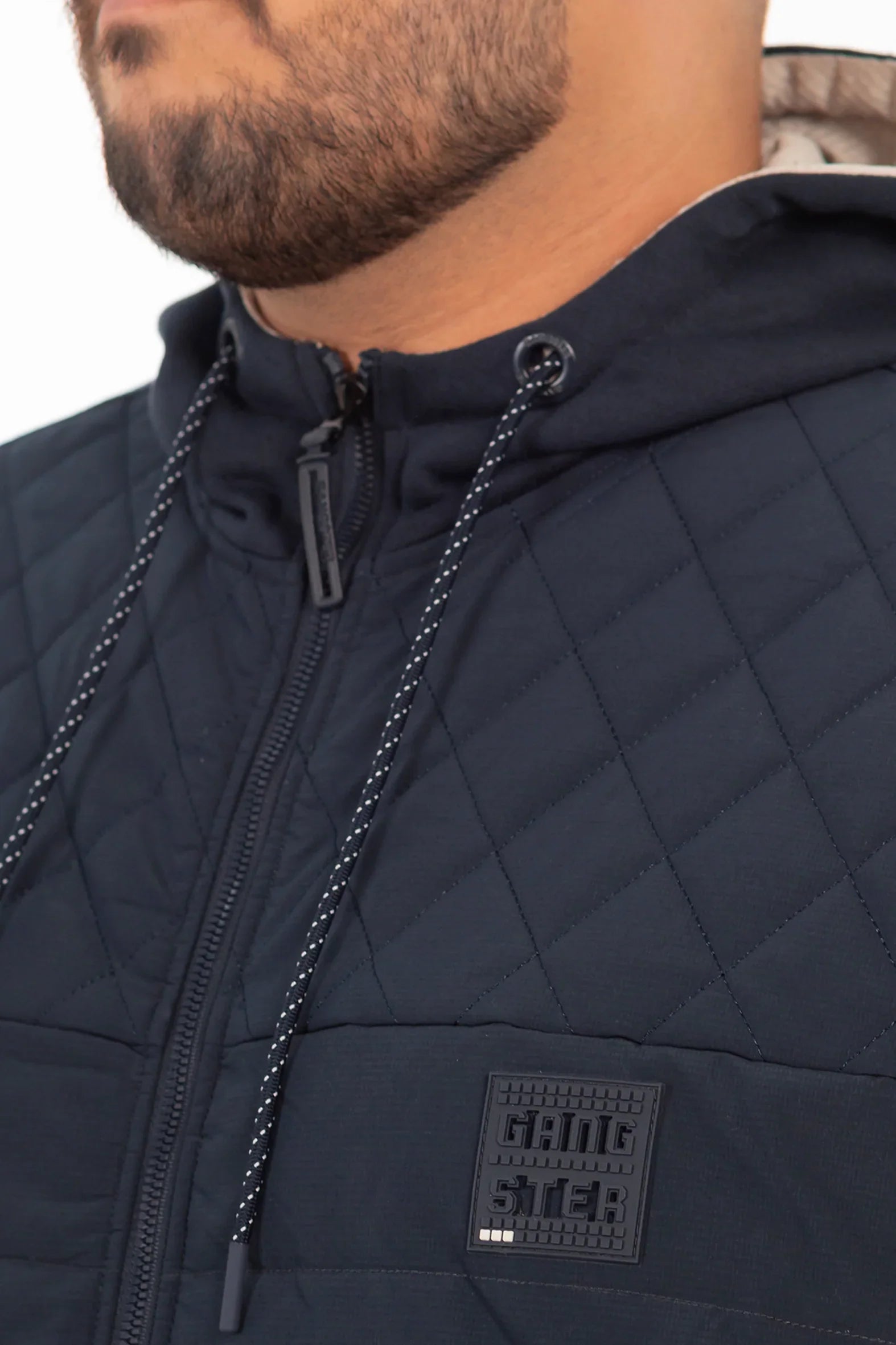 Plus Poleron Hibridas Weave Azul Marino Gangster-3