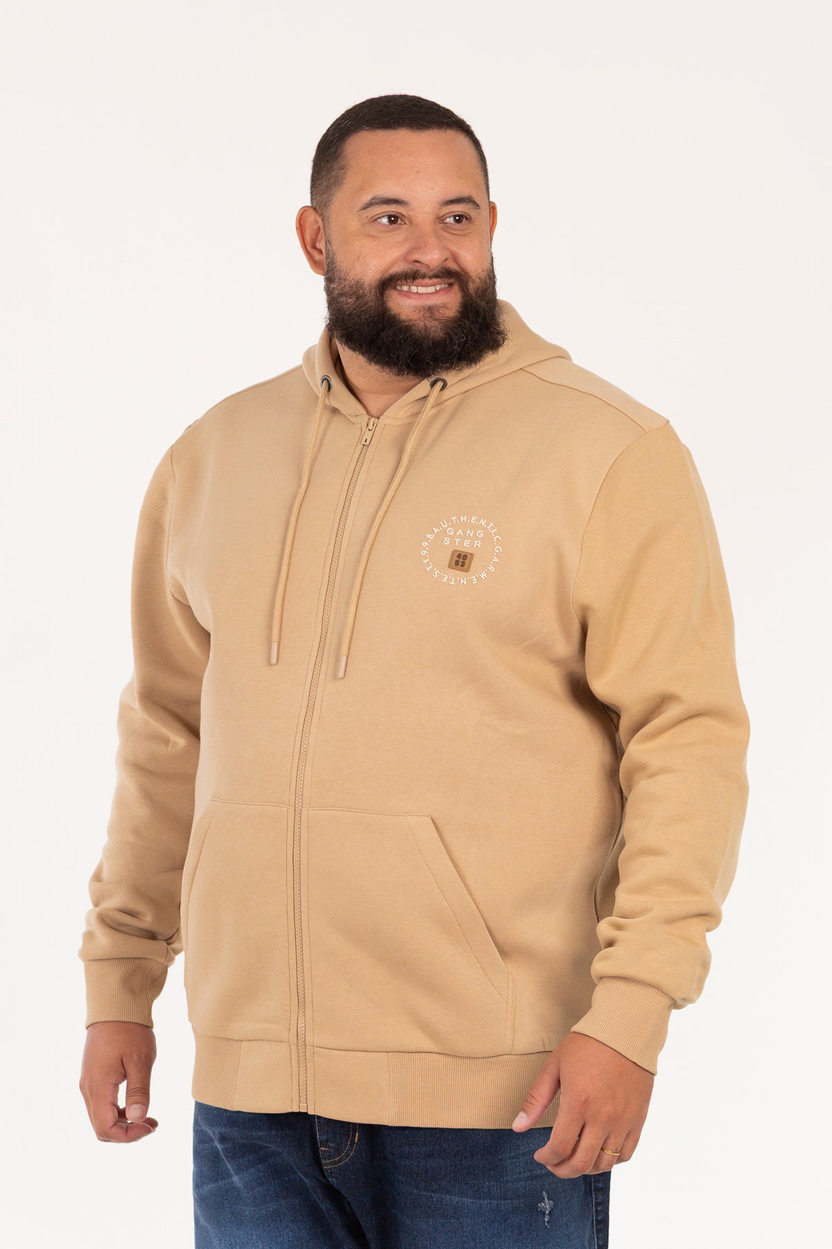 Plus Poleron Fullzipper Keep Beige-3