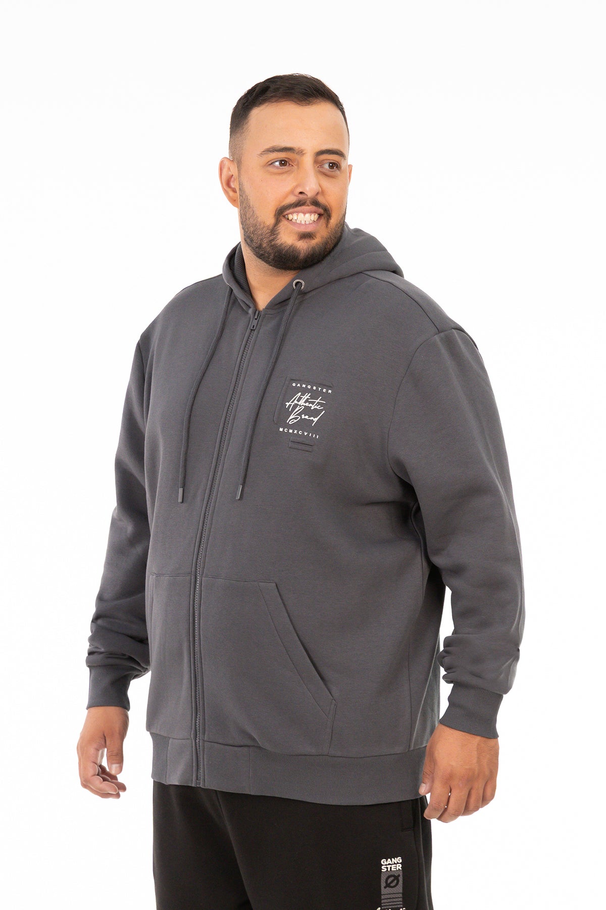 Plus Poleron Fullzipper Unit Grafito-3