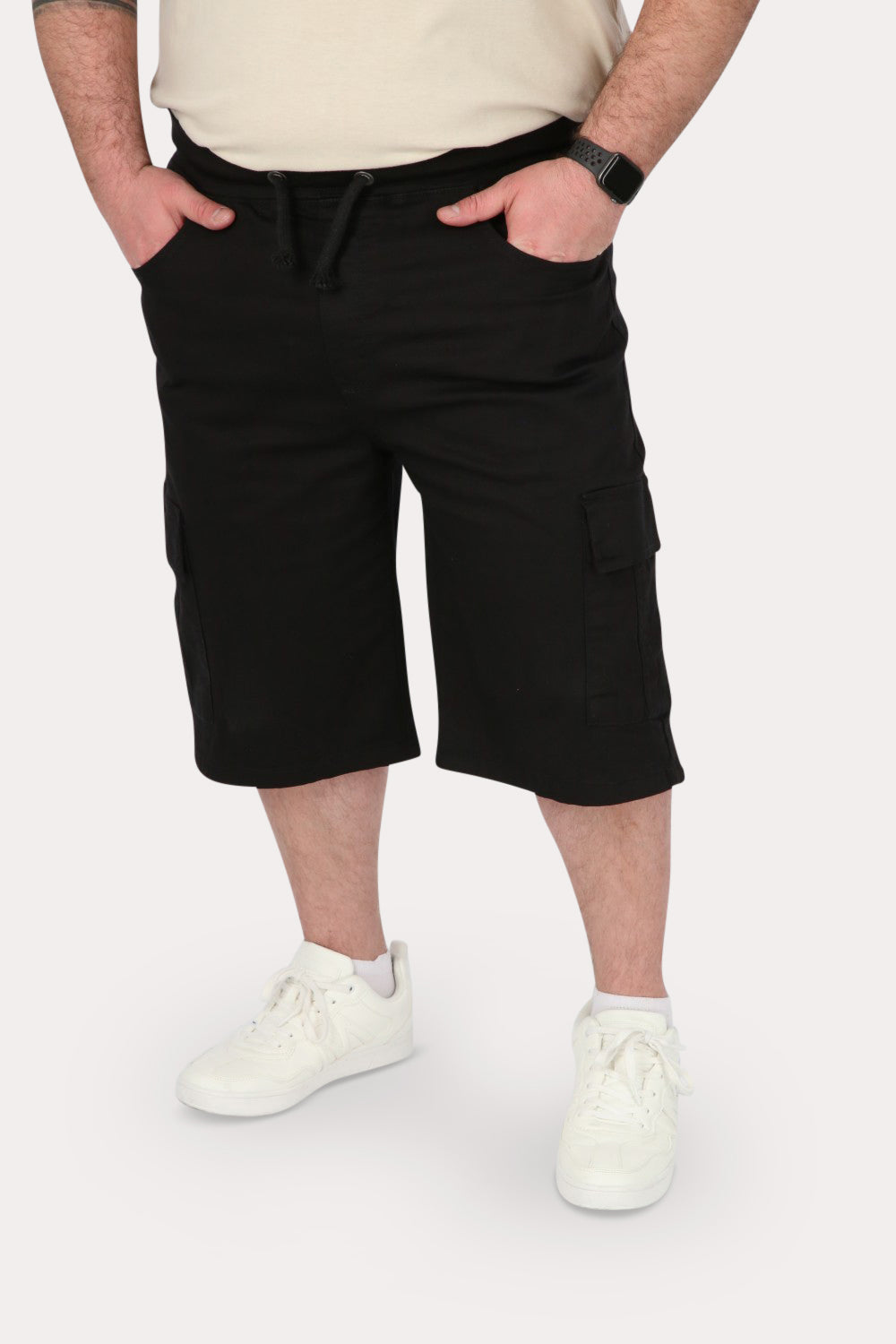 Plus Short Bermuda Canvas Cargo CarB Negro Gangster - Gangster