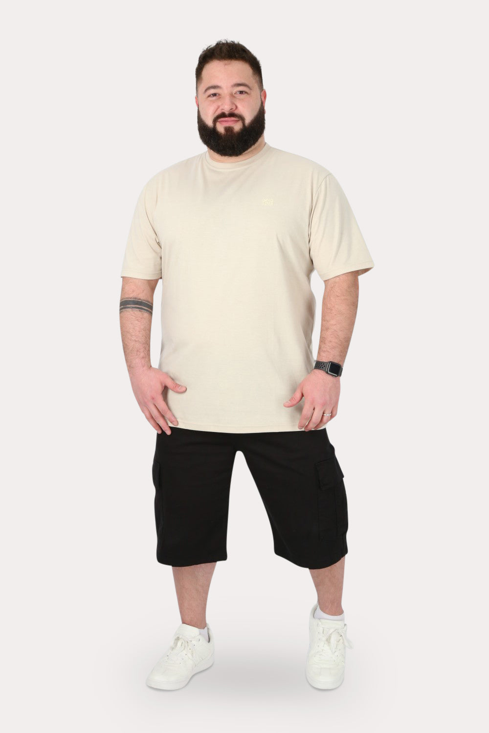 Plus Short Bermuda Canvas Cargo CarB Negro Gangster - Gangster