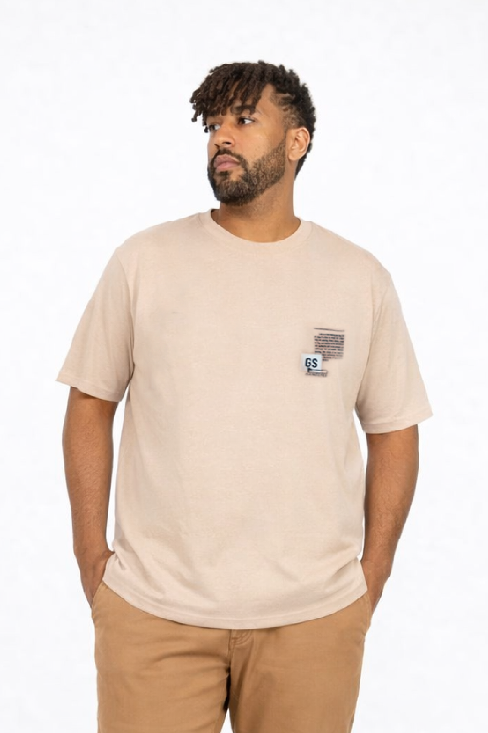 Plus Polera MC Textura Ranch Beige