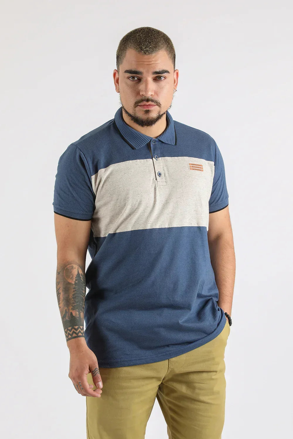Polera Polo Destroy Azul Gangster - Gangster