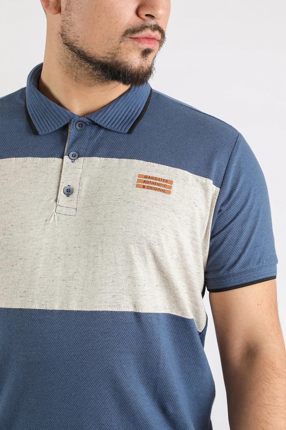 Polera Polo Destroy Azul Gangster - Gangster