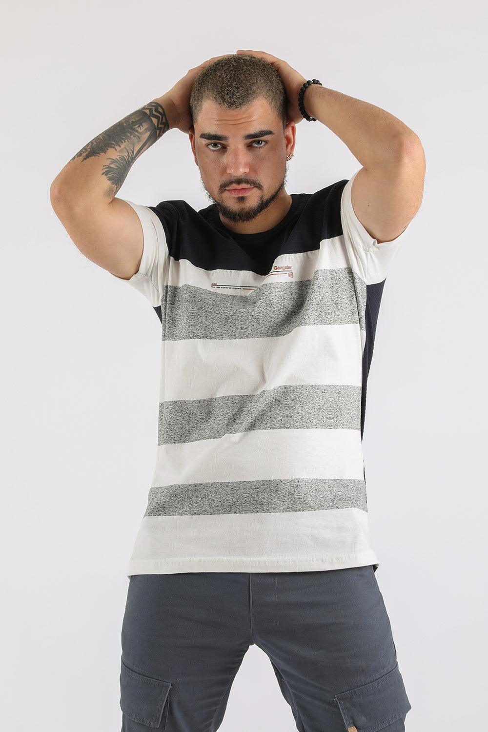 Polera Mc Especial Multistripes Azul Gangster - Gangster