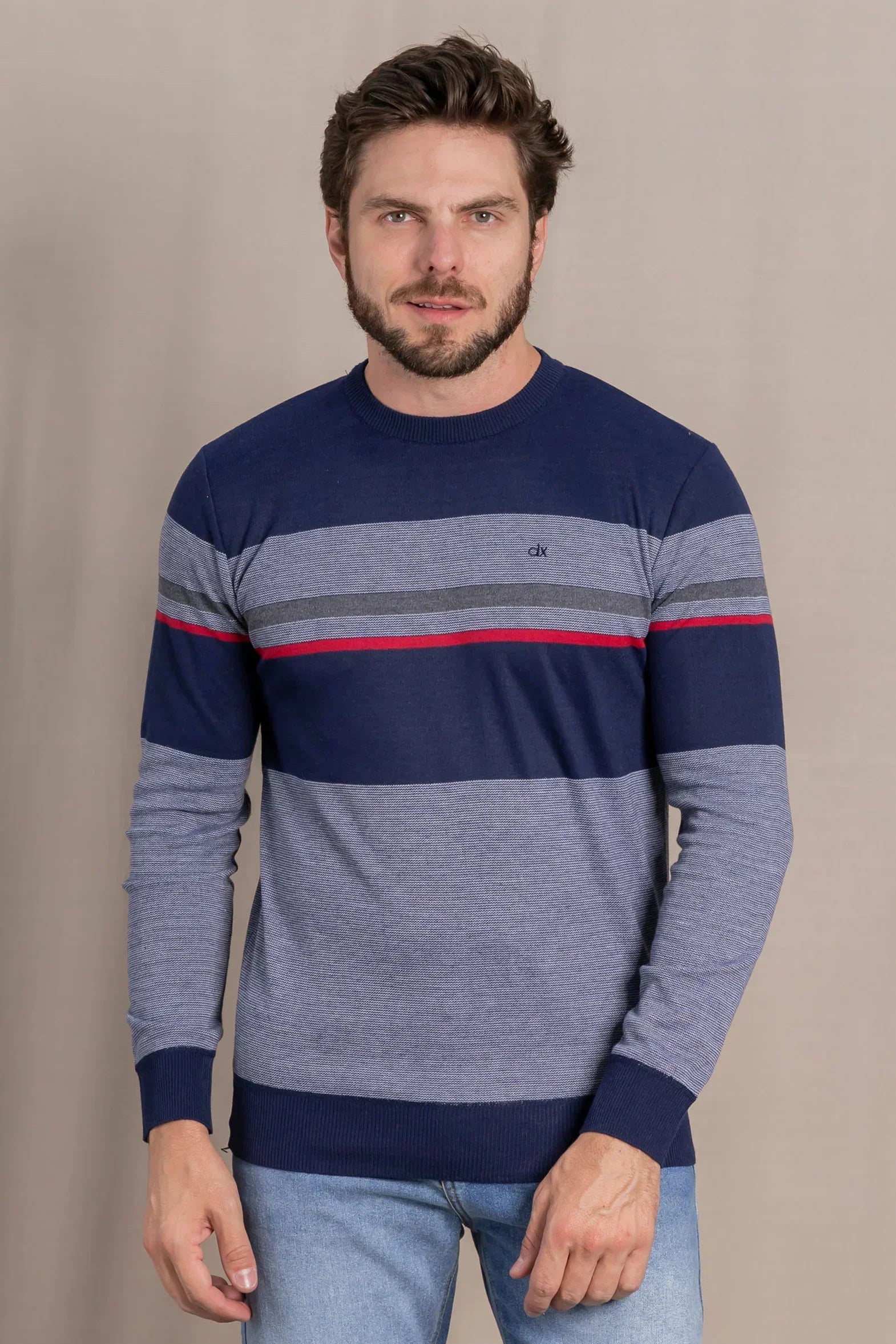 Chaleco Liviano Striped Azul Gangster - Gangster