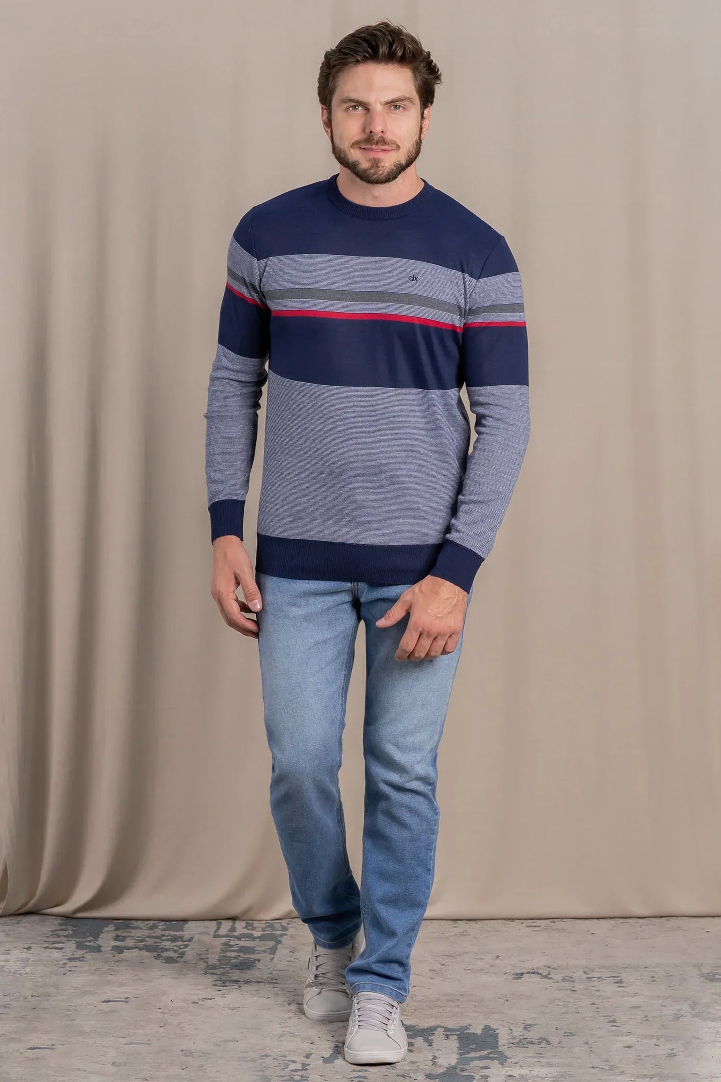 Chaleco Liviano Striped Azul Gangster - Gangster