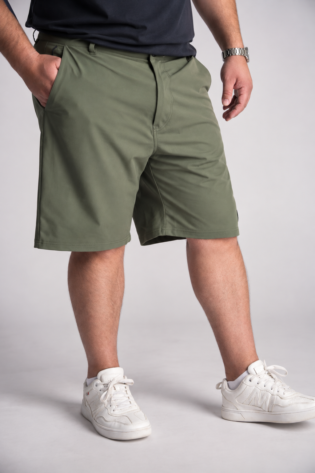 Plus Bermuda Elasticado Bloor Verde Linchen-1