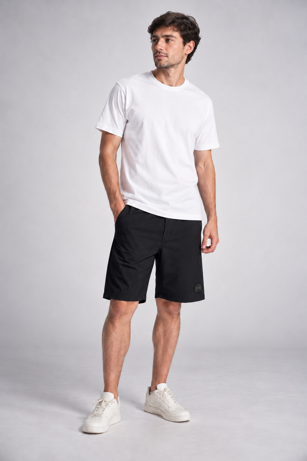Plus Bermuda Elasticado Bloor Negro-4