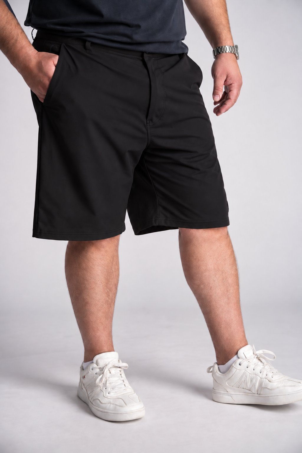 Plus Bermuda Elasticado Bloor Negro-1