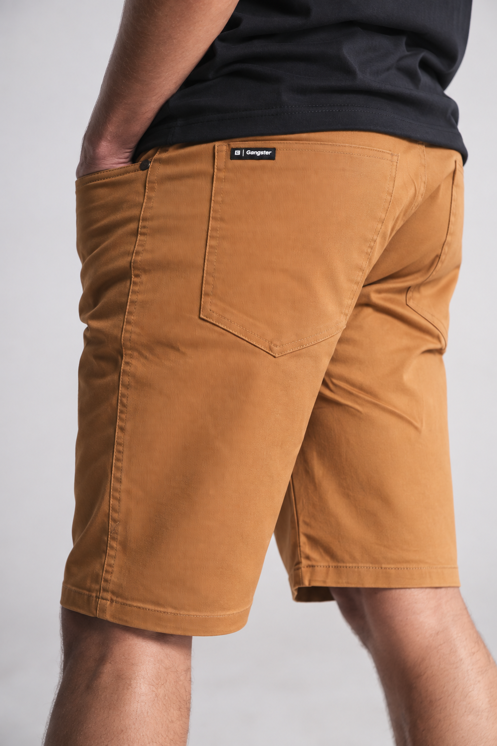 Short Canvas Bermudas Knee Mostaza Gangster-2
