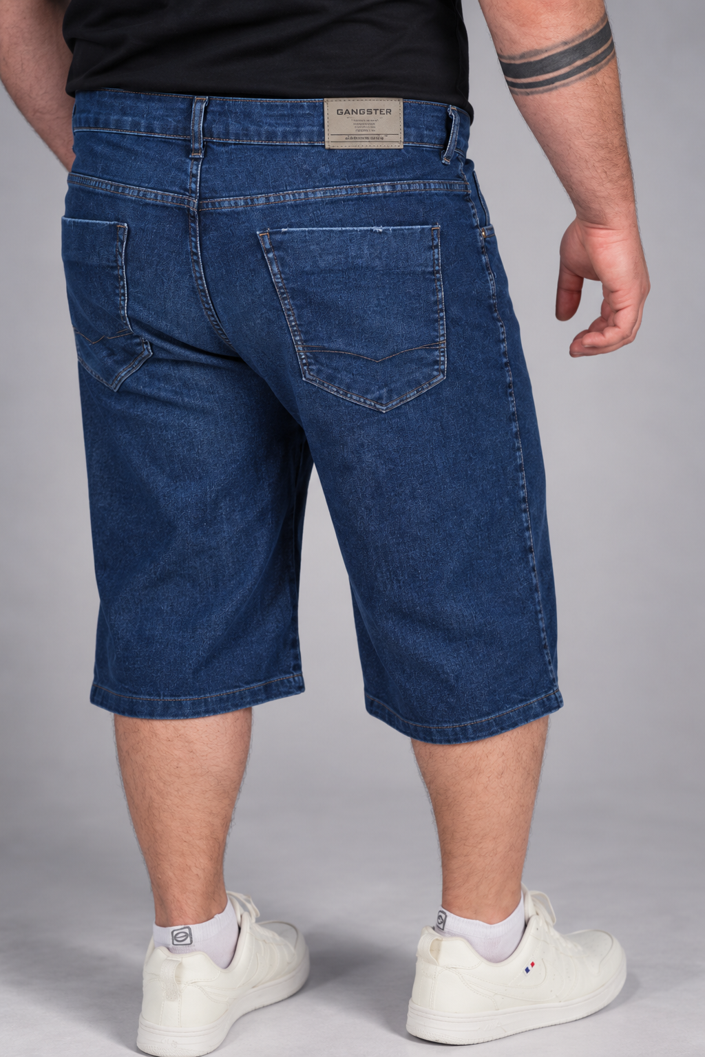 Plus Short Bermuda Denin Liso Rela Azul Gangster-2