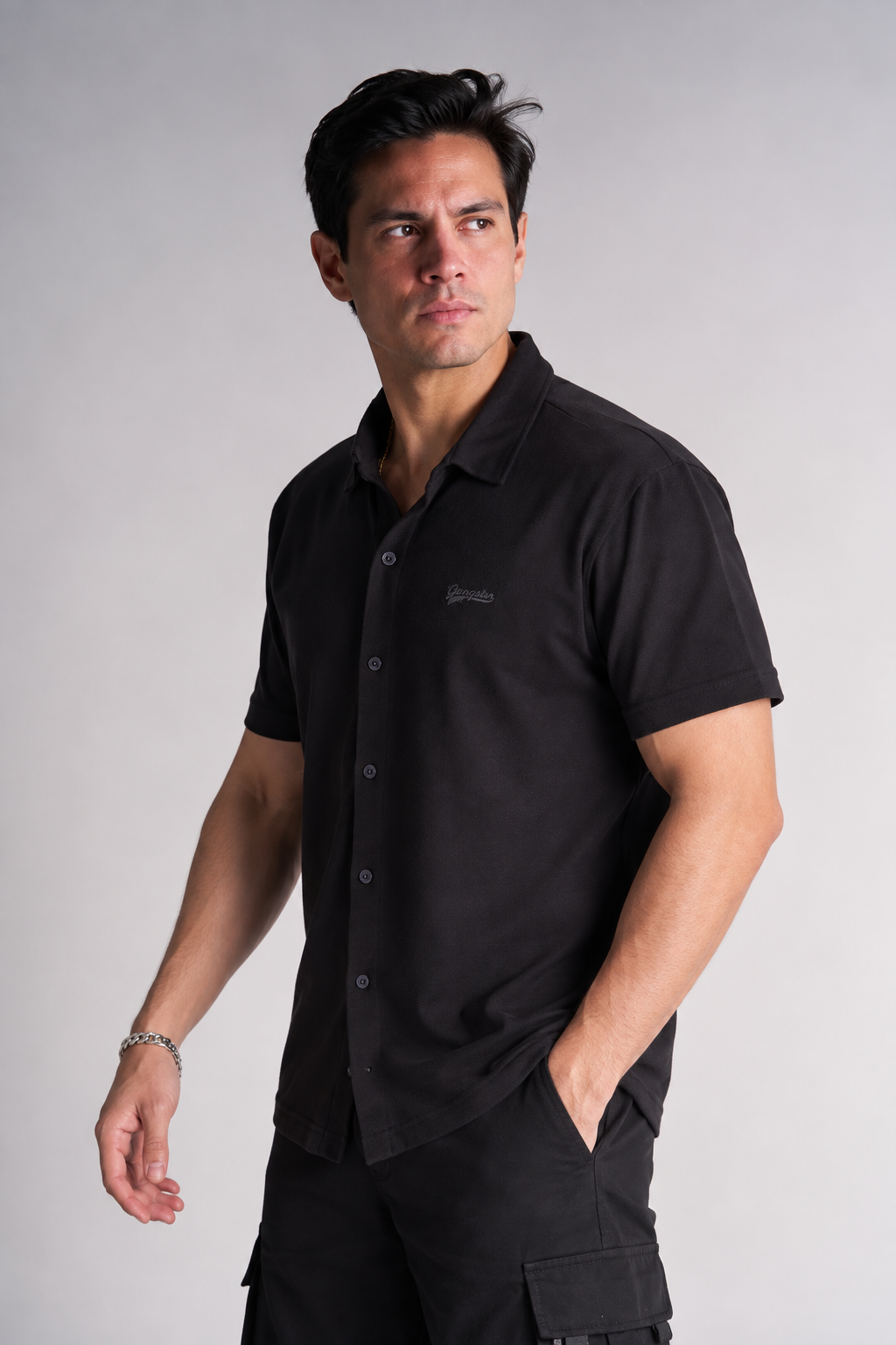 Camisa Camisa Textura Roos Azul Marino-4