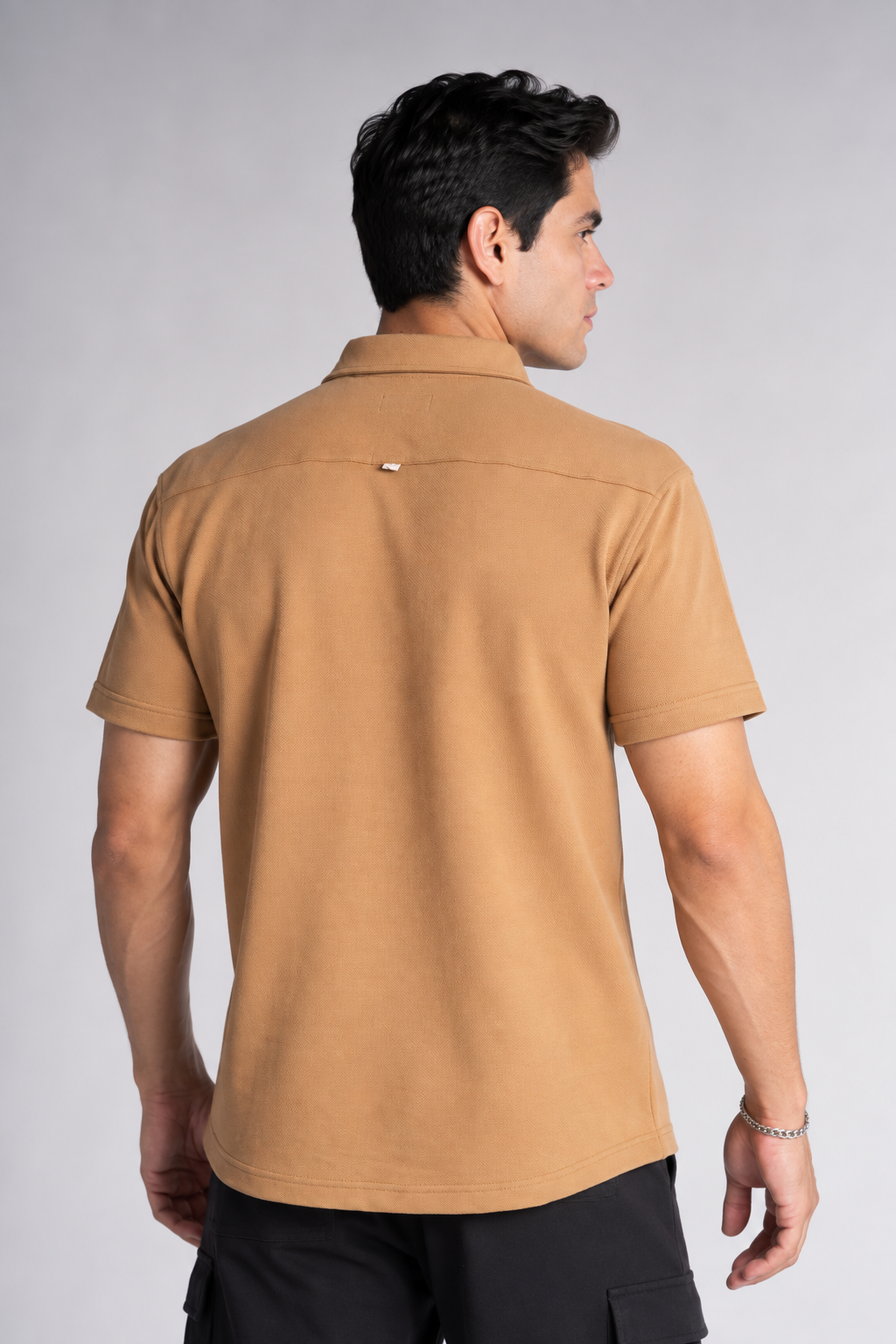 Camisa Camisa Textura Howard Café Claro-2