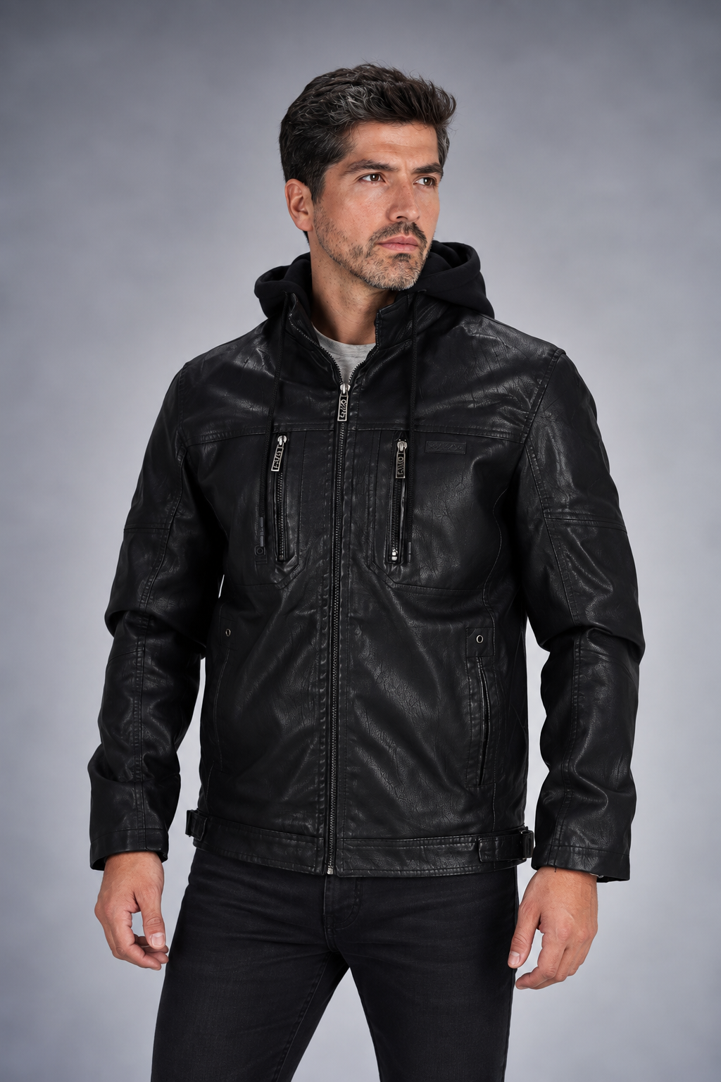 Chaqueta Pu Blacktide Negro Gangster