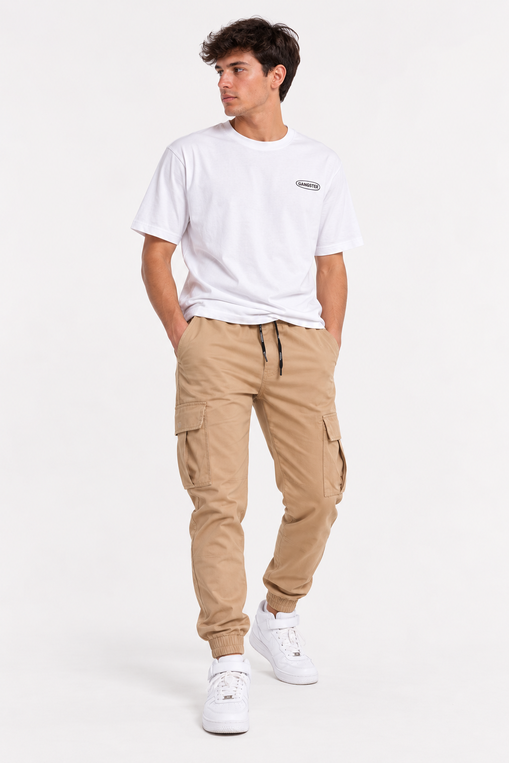Pantalon Jogger Canvas Parachute Café Gangster