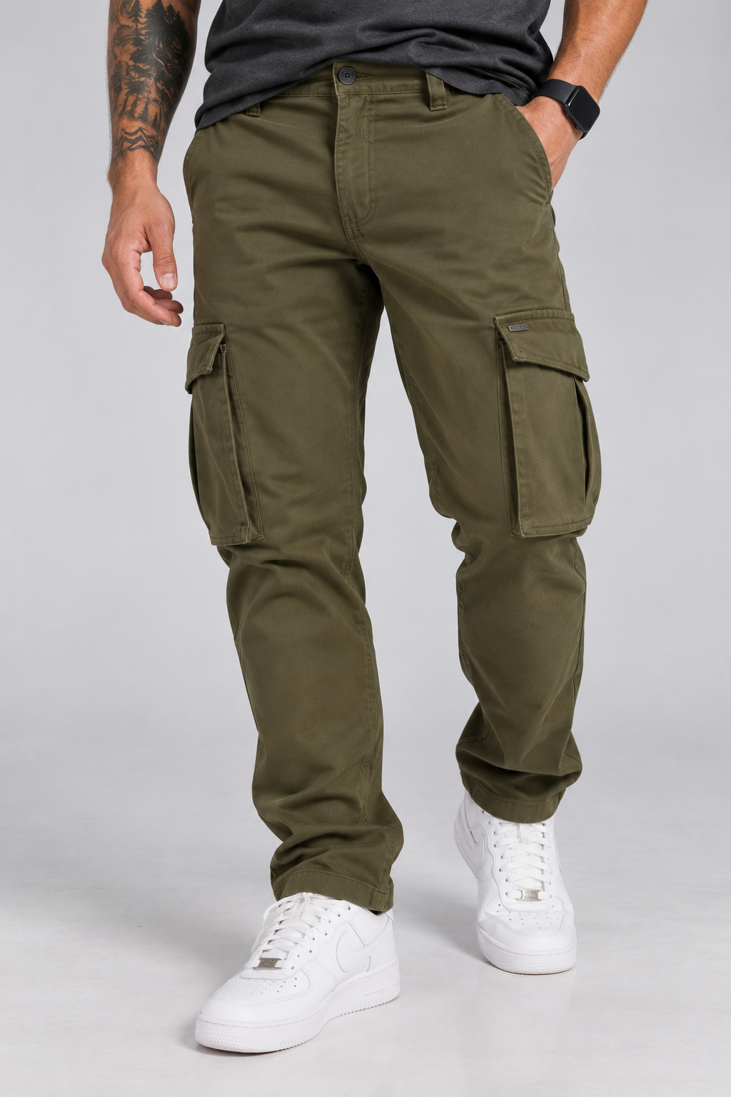Pantalon Jogger Canvas Tradicional Verde Gangster