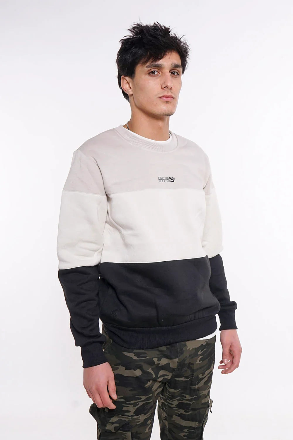 Polerón Crew Fleece Core Beige Gangster - Gangster