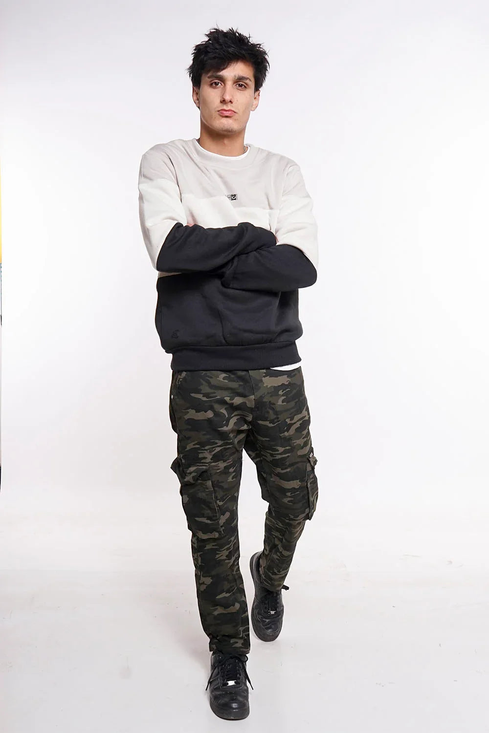 Polerón Crew Fleece Core Beige Gangster - Gangster
