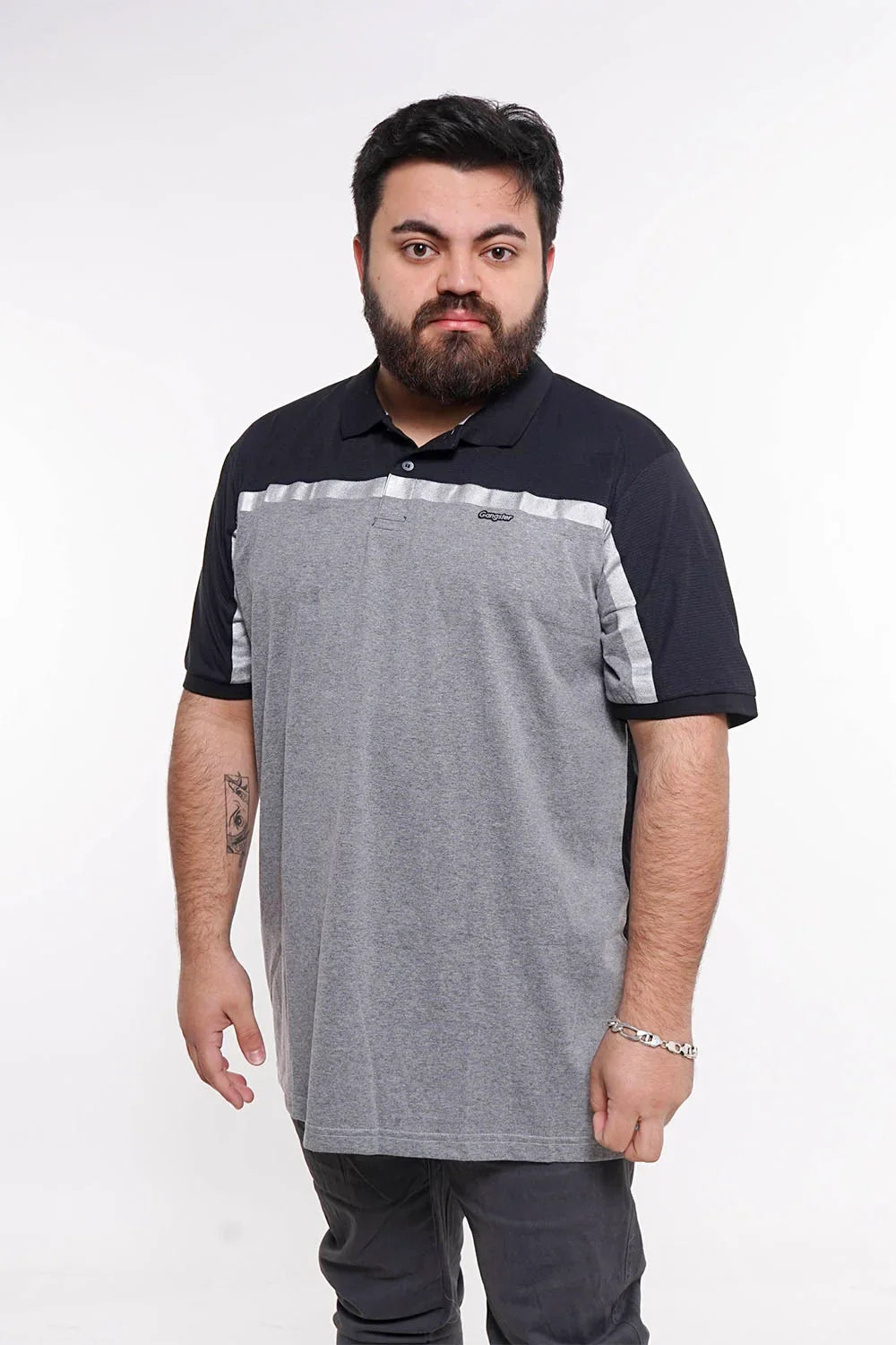 Plus Polera Cuello Dynamo Negro - Gangster