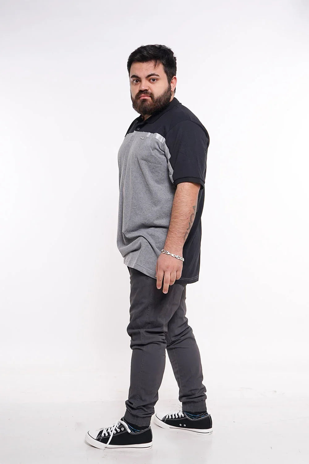 Plus Polera Cuello Dynamo Negro - Gangster