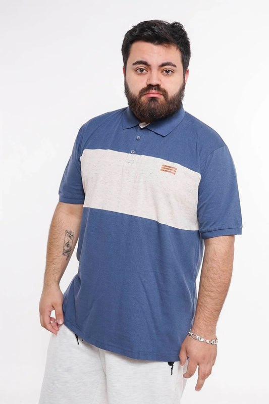 Plus Polera Cuello Destroy Azul Gangster - Gangster