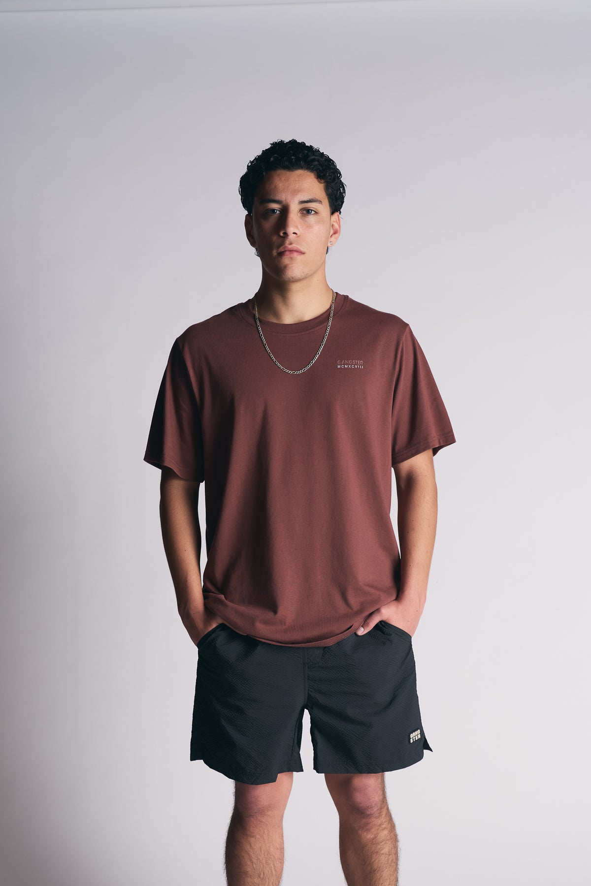 Plus Polera Mc Basica Essential Marron-1