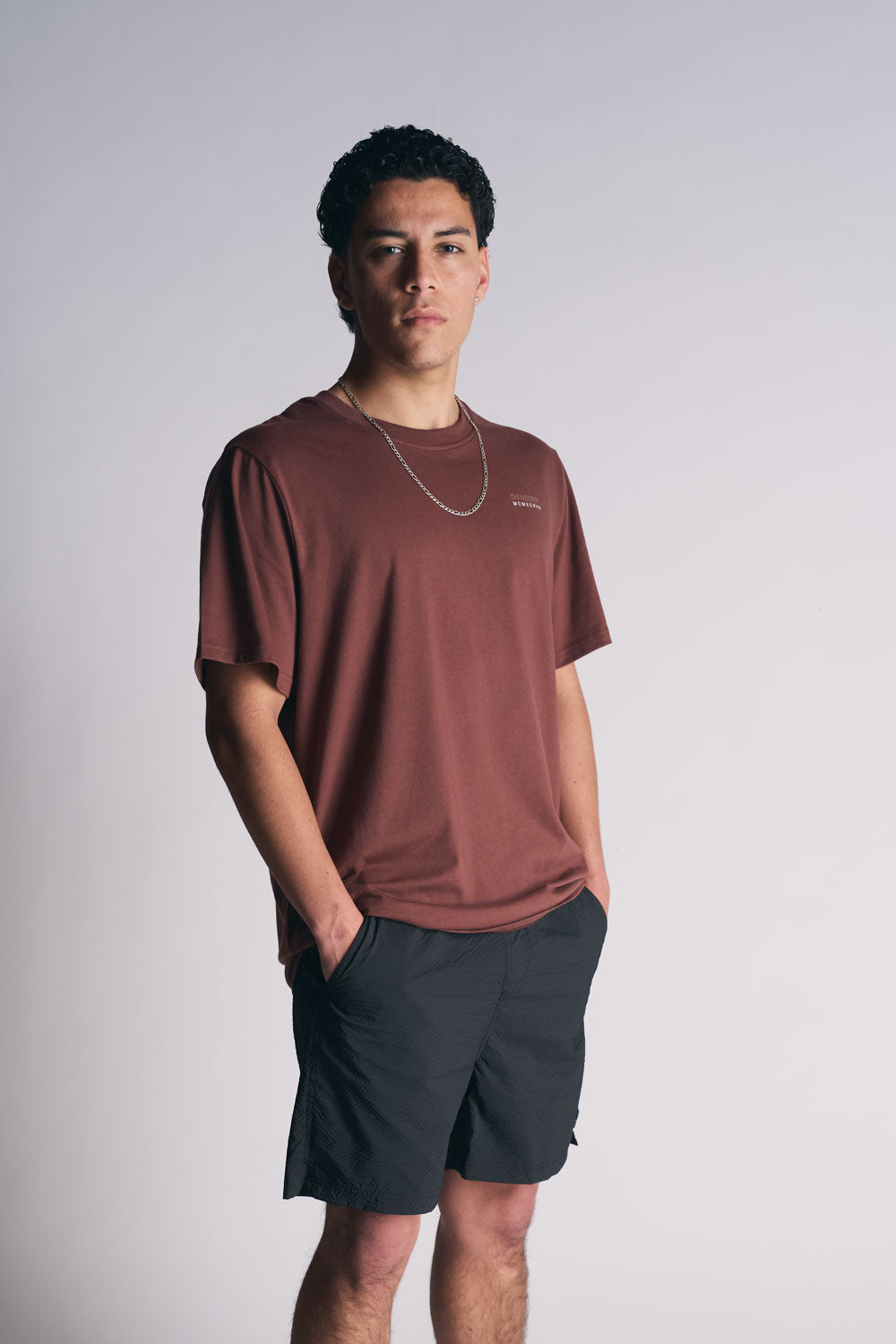 Polera Mc Basica Essential Marron-4