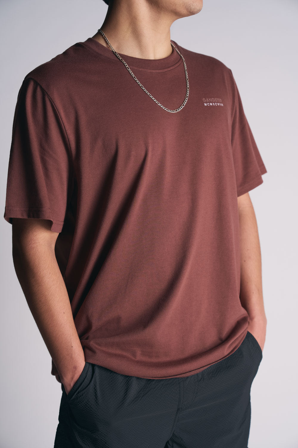 Polera Mc Basica Essential Marron-3