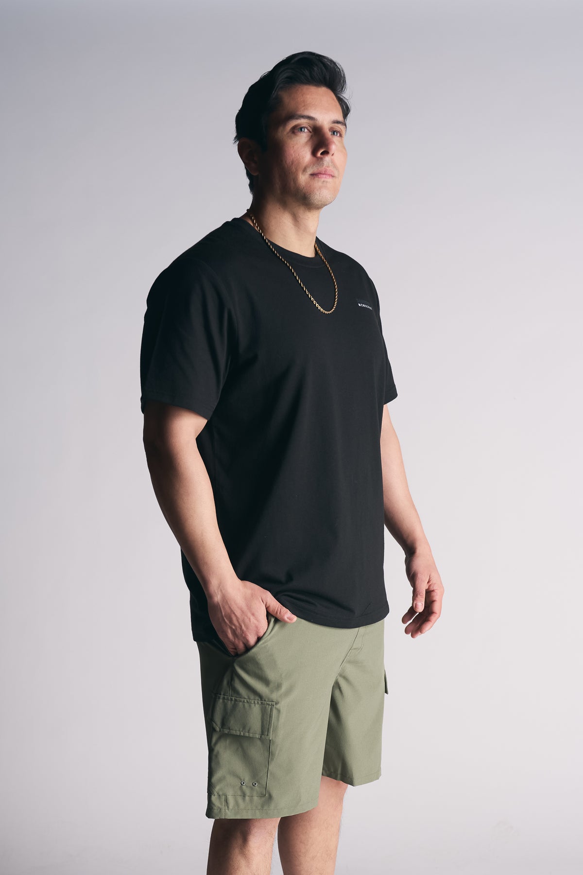 Plus Polera Mc Basica Essential Negro-1