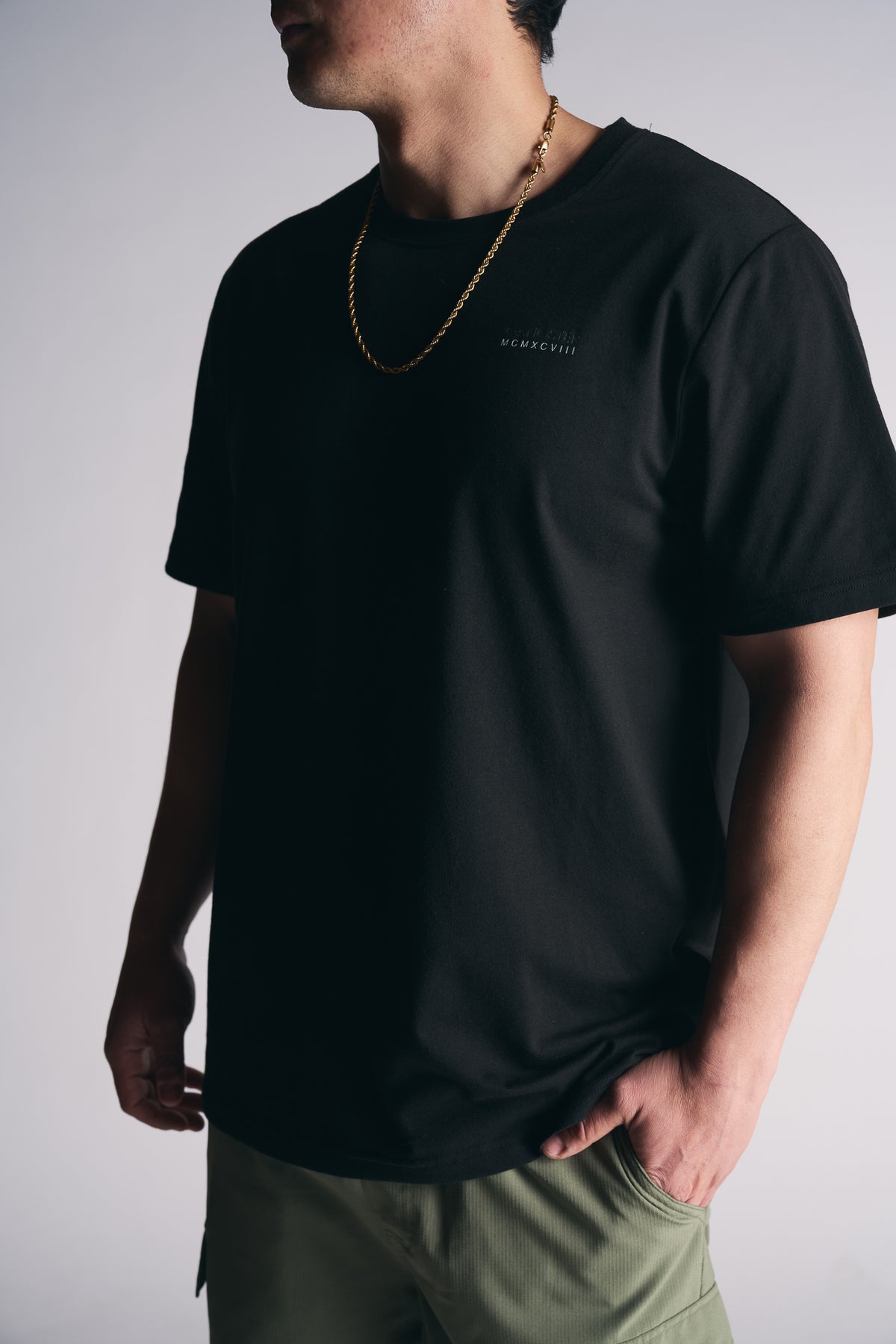 Plus Polera Mc Basica Essential Negro-6