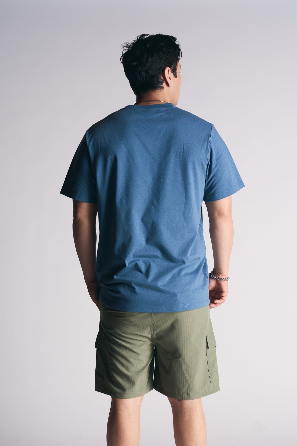 Plus Polera Mc Basica Essential Azul Marino-2