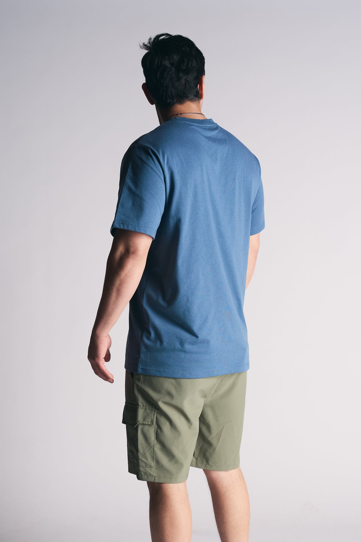 Plus Polera Mc Basica Essential Azul Marino-6