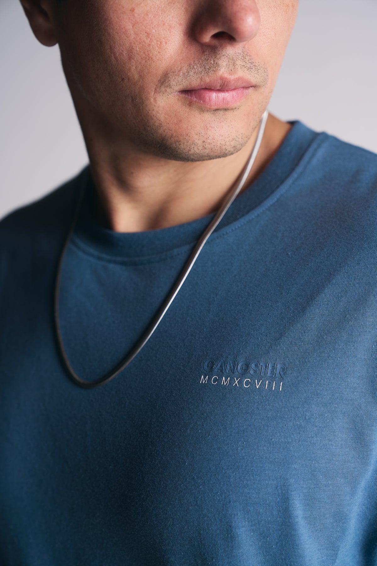 Plus Polera Mc Basica Essential Azul Marino-7