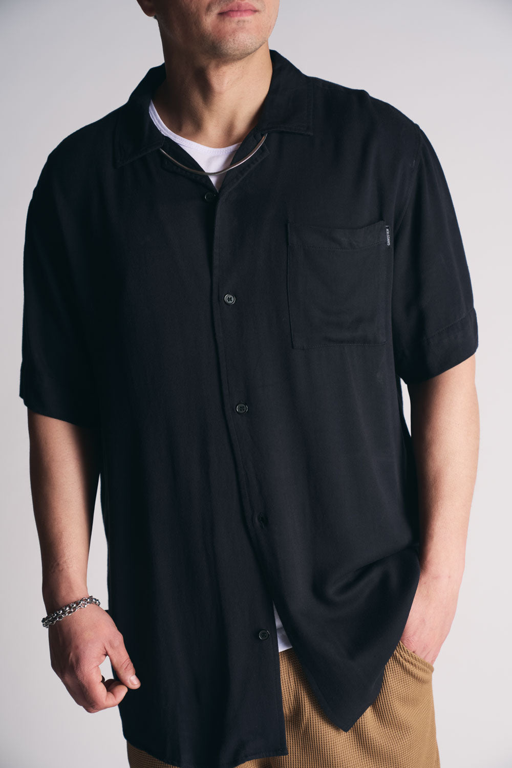 Plus Camisa Mc Riviera Negro-3