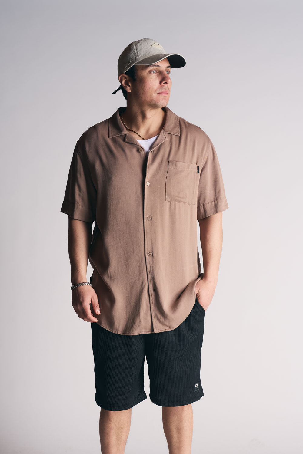 Plus Camisa Mc Riviera Marron-1