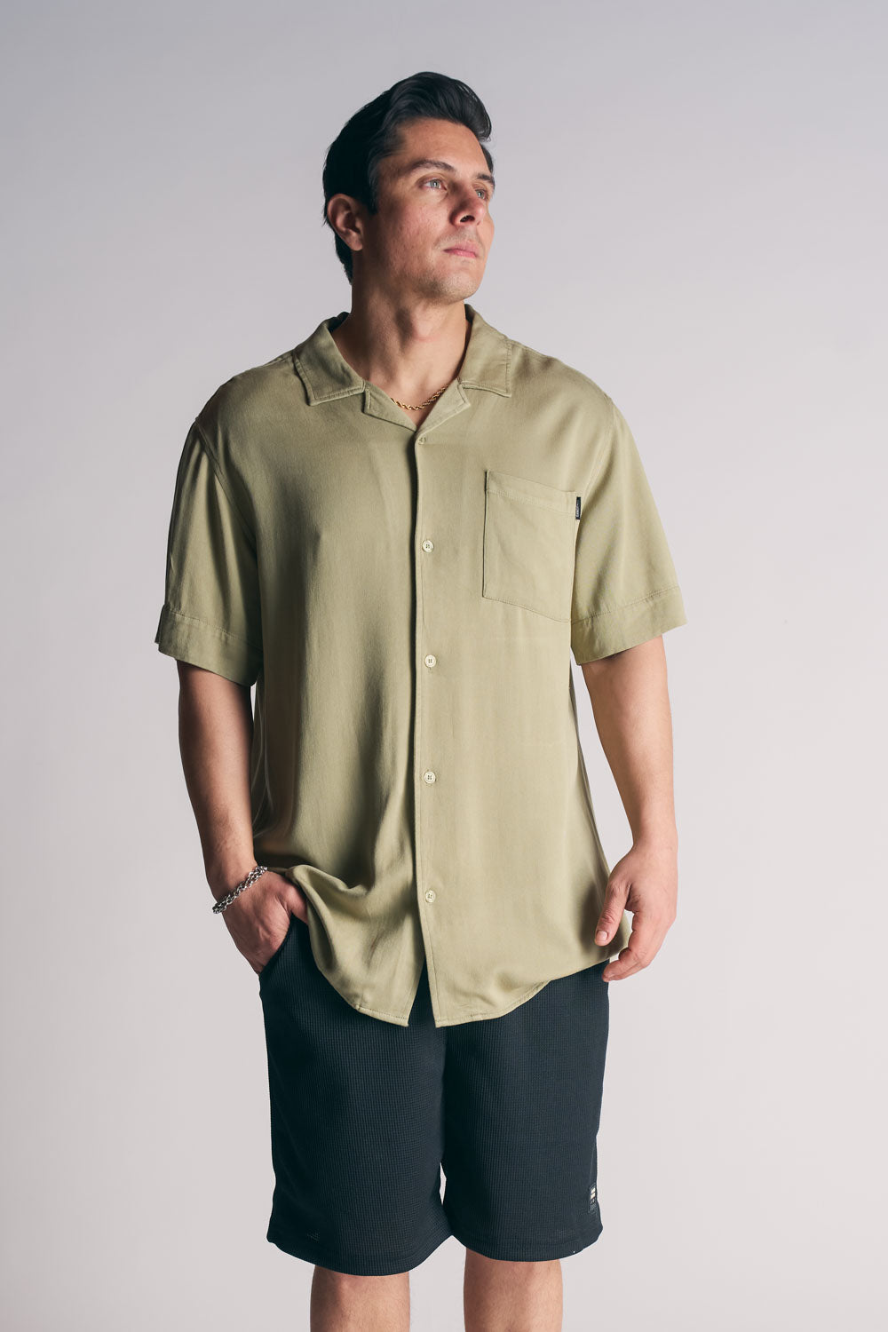 Plus Camisa Mc Riviera Verde-6