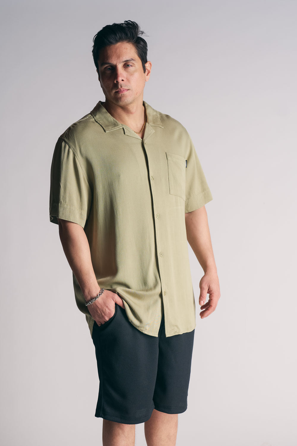 Plus Camisa Mc Riviera Verde-1
