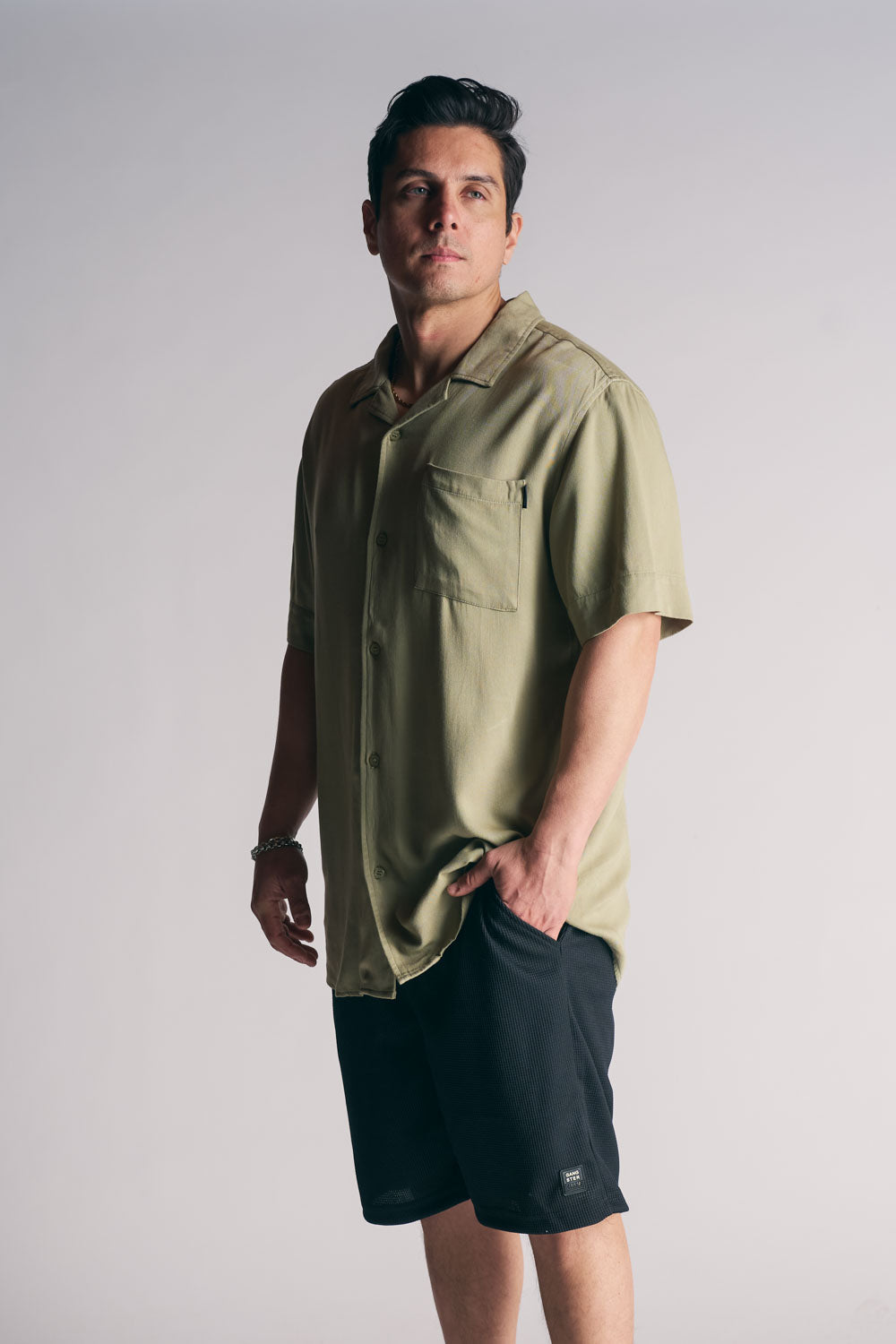 Plus Camisa Mc Riviera Verde-5