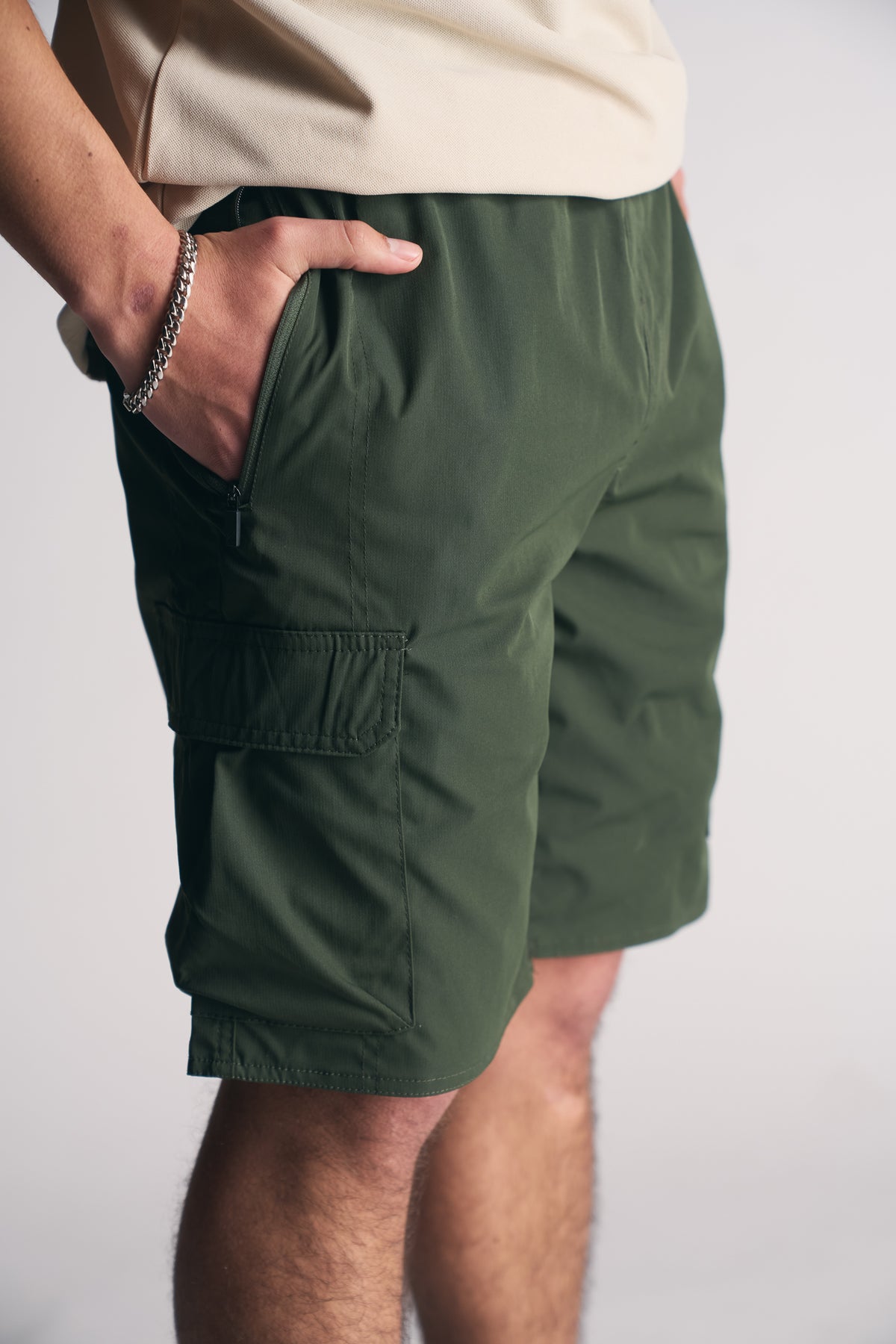 Bermuda Canvas Cargo Waterloo Verde Oscuro-2