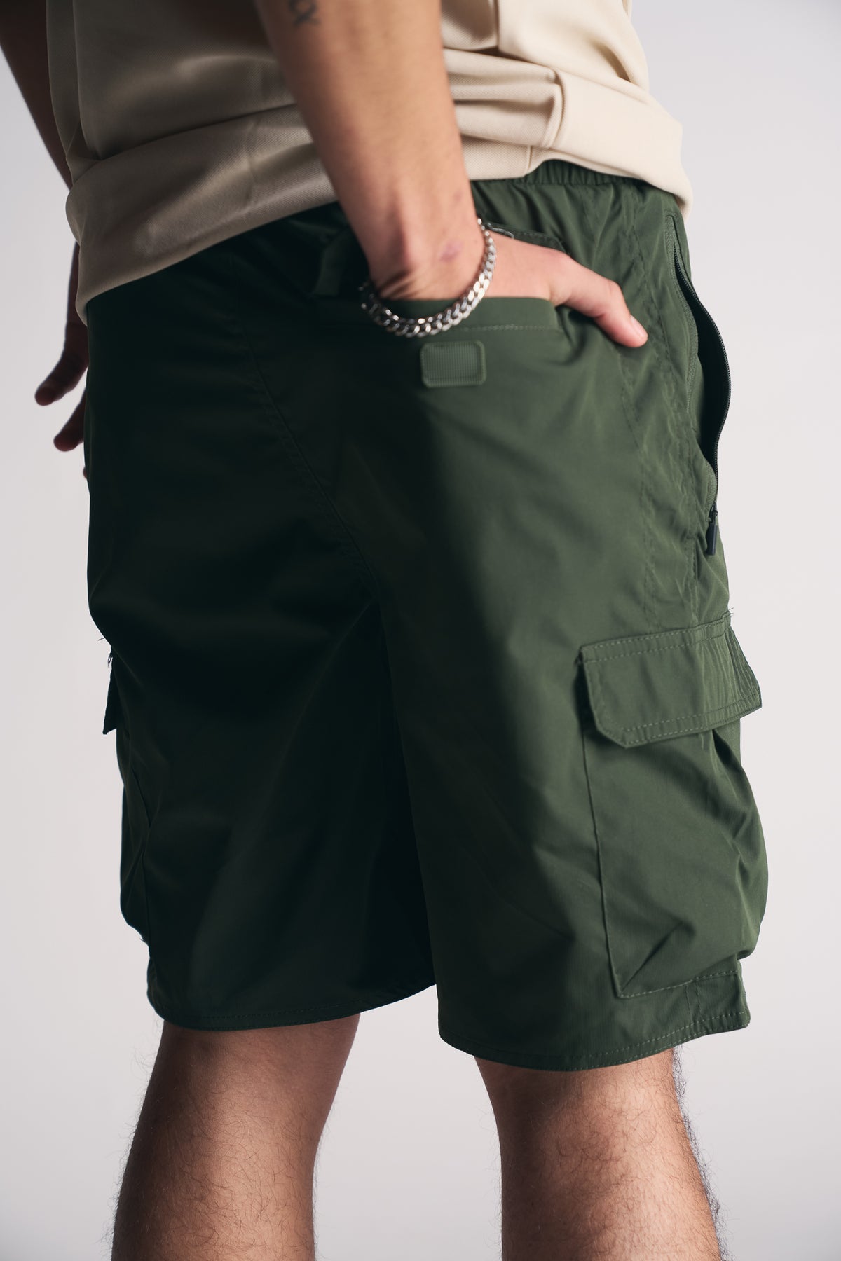 Bermuda Canvas Cargo Waterloo Verde Oscuro-3