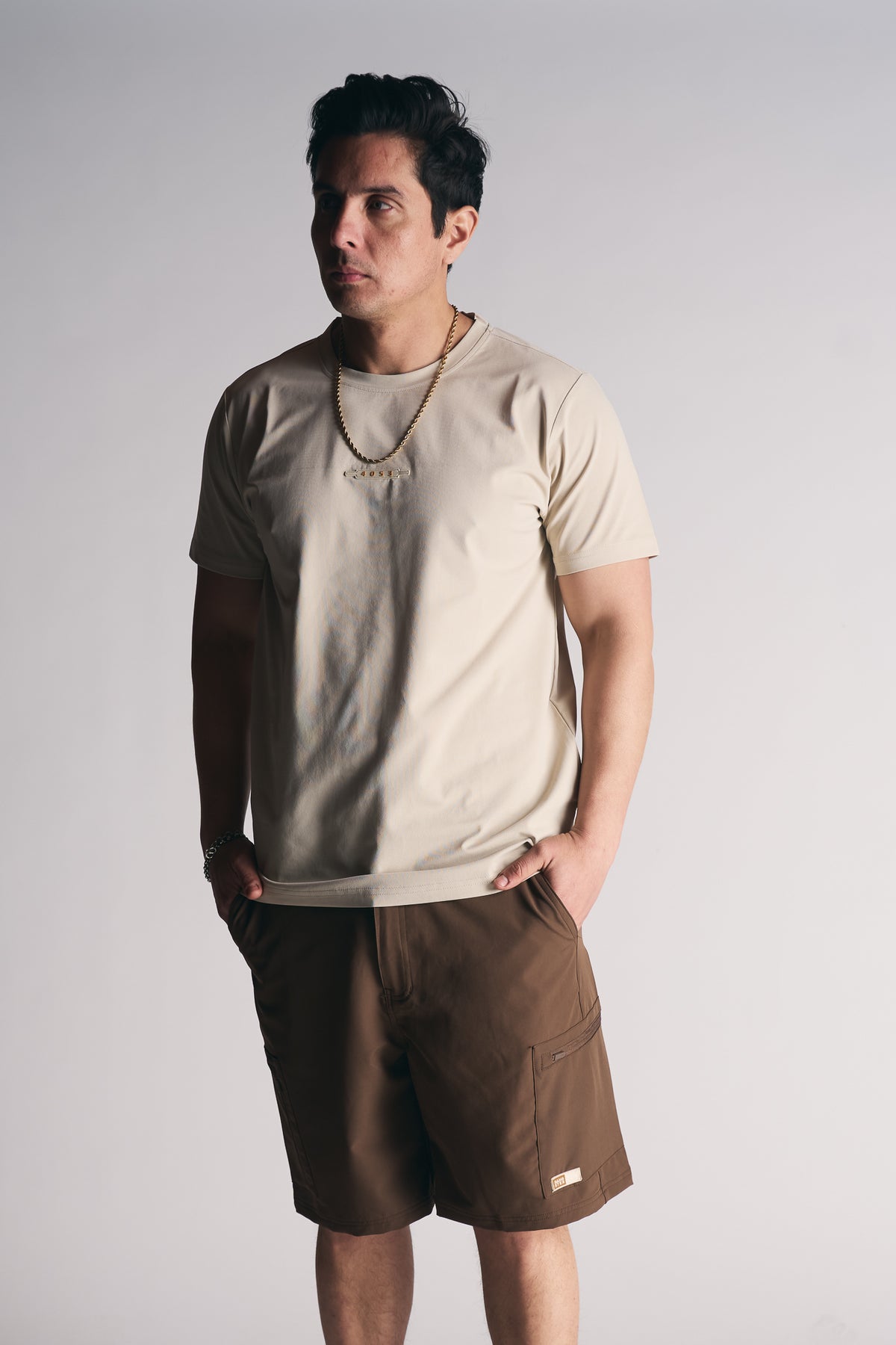 Plus Polera Mc Basica Essential Café-6