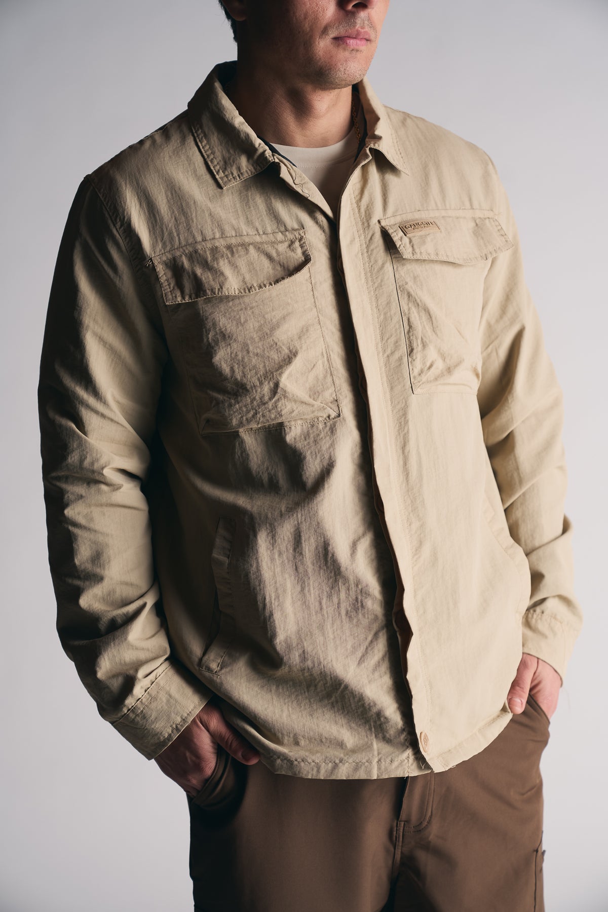 Chaqueta Overshirt Temper Beige