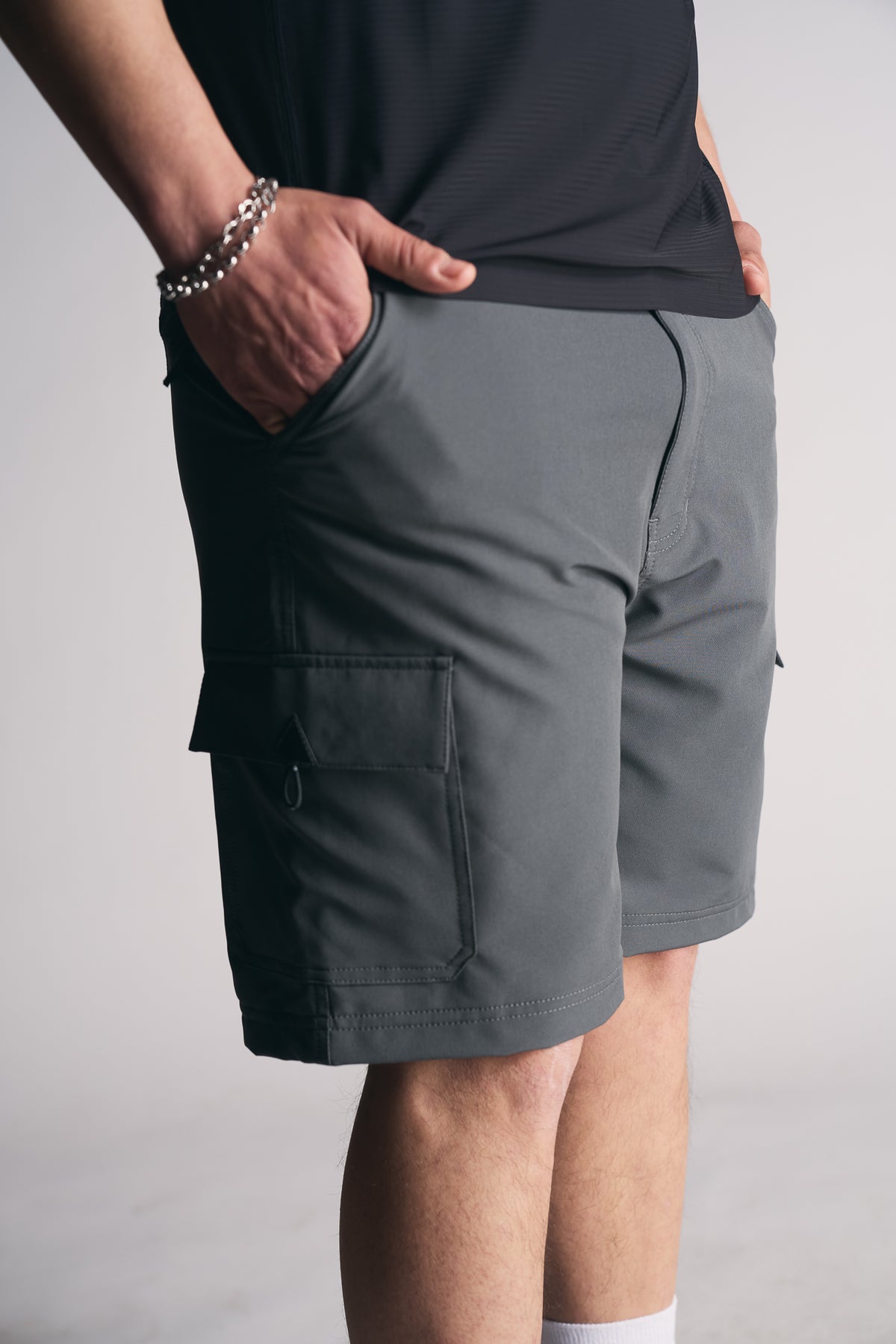 Bermuda Super Elastic Cargo Outdoor Gris-3