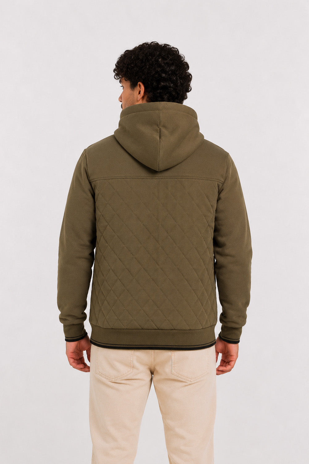 Chaqueta Hibridas Patchwork Verde Oliva Oscuro Gangster