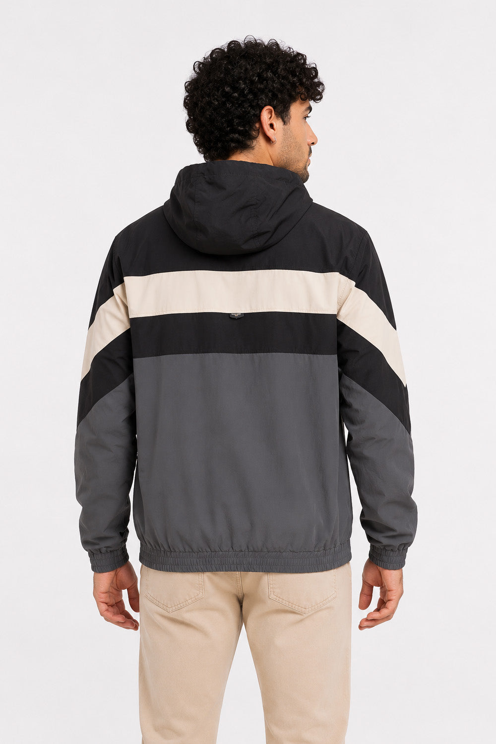 Cortaviento Deportivo Label Negro-2