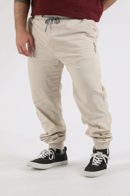 Plus Pantalon Jogger Canvas Over Beige Gangster - Gangster