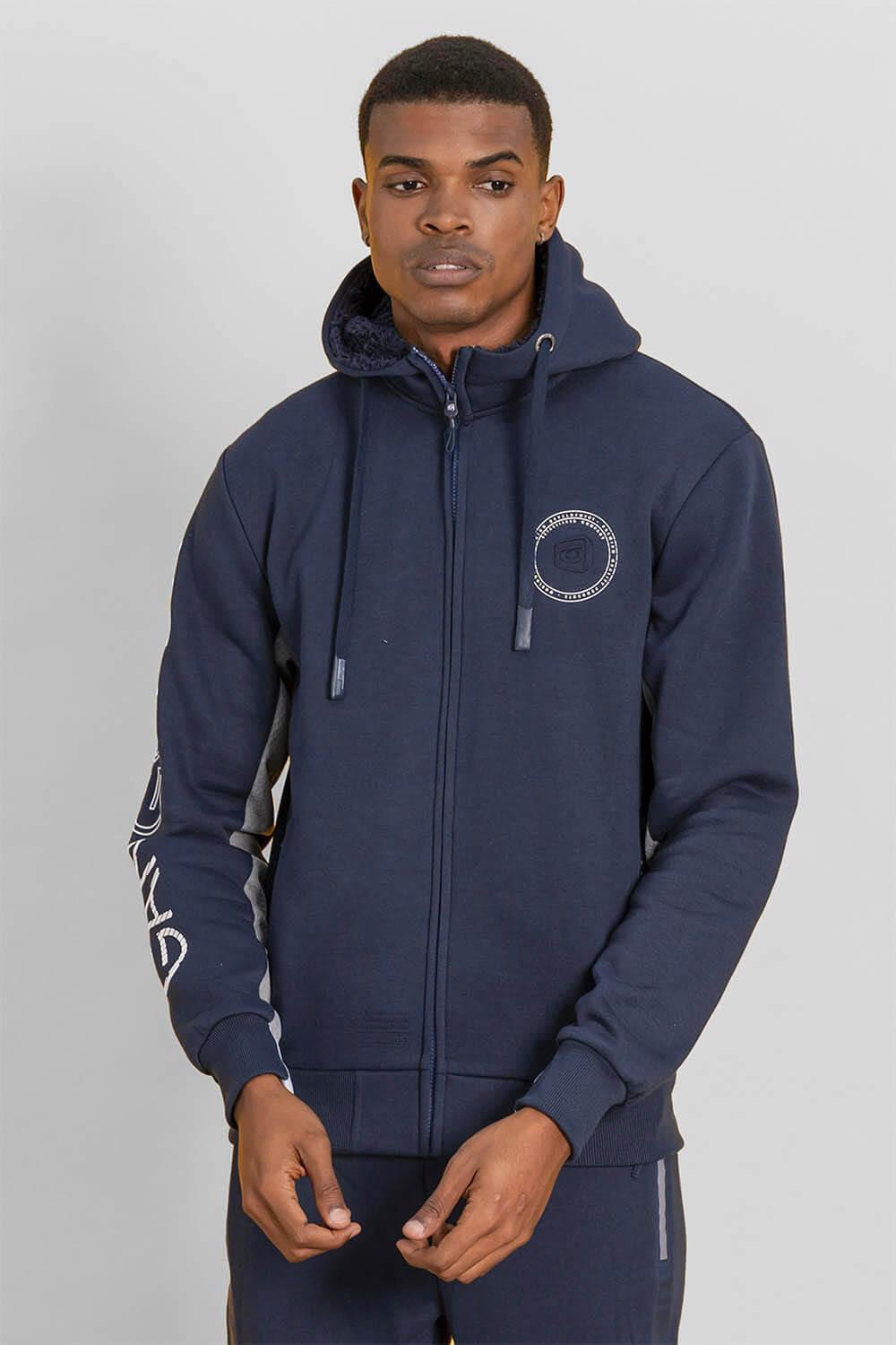 Polerón Full Zipper Fleece Power Azul Gangster